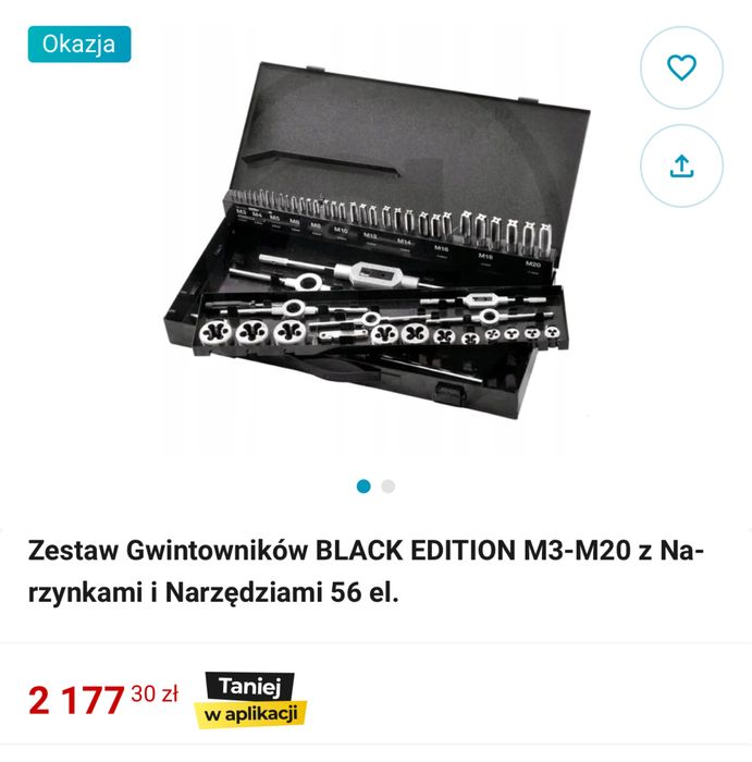 Black Edition zestaw gwintownikow narzynki narzedzia premium