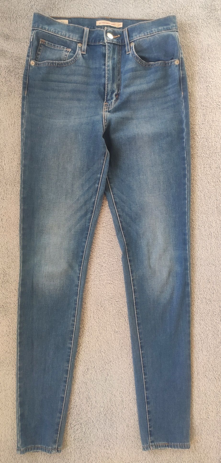 Jeansy rurki z bardzo wysokim stanem Levi’s Mile High Skinny W27