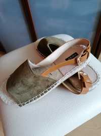 Espadryle zamszowe khaki rozm. 39