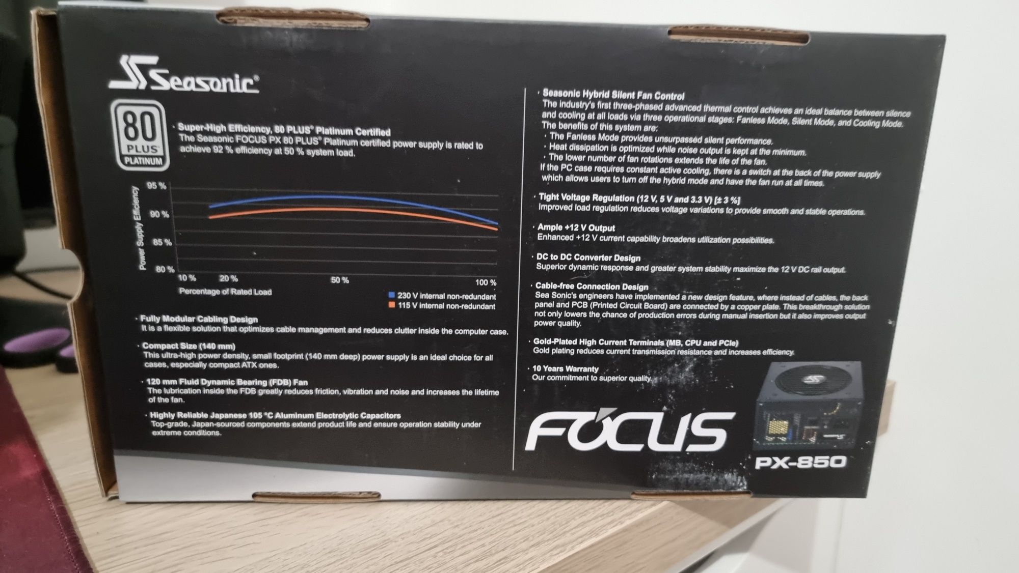 Fonte Seasonic Focus PX-850W 80+ Platinum