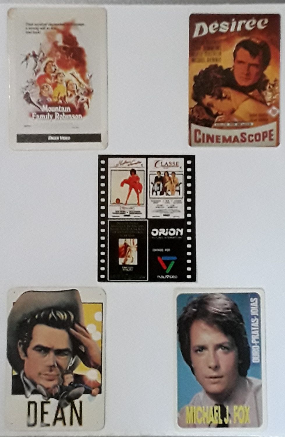 Calendários de bolso tema: cinema - anos 1986 e 1987