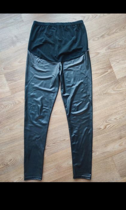 Legginsy ciążowe lateksowe , ekoskóra rozmiar L