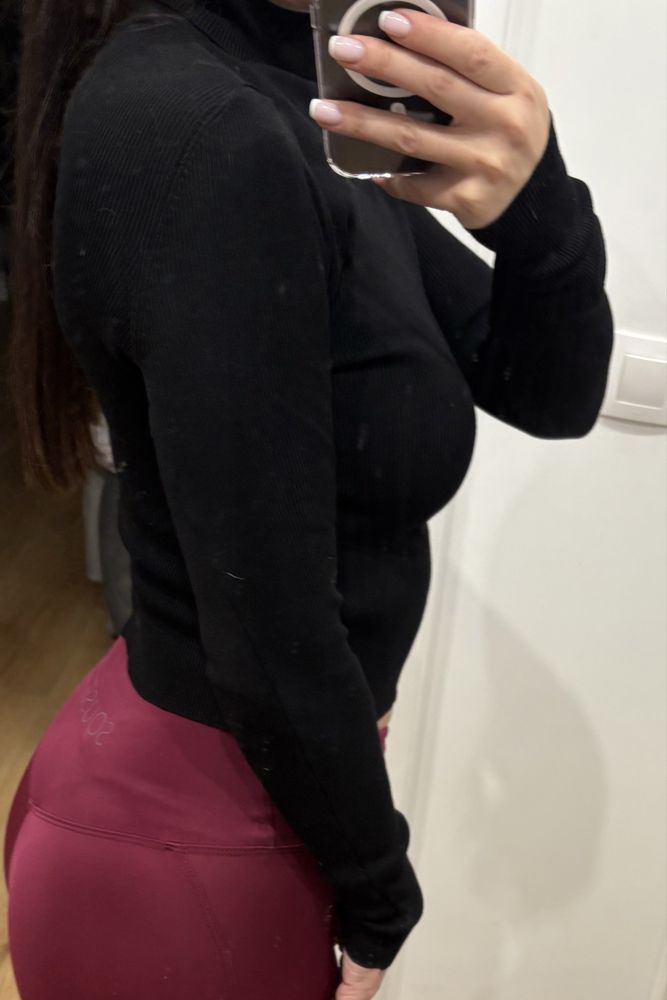 Czarny klasyczny golf xs Zara