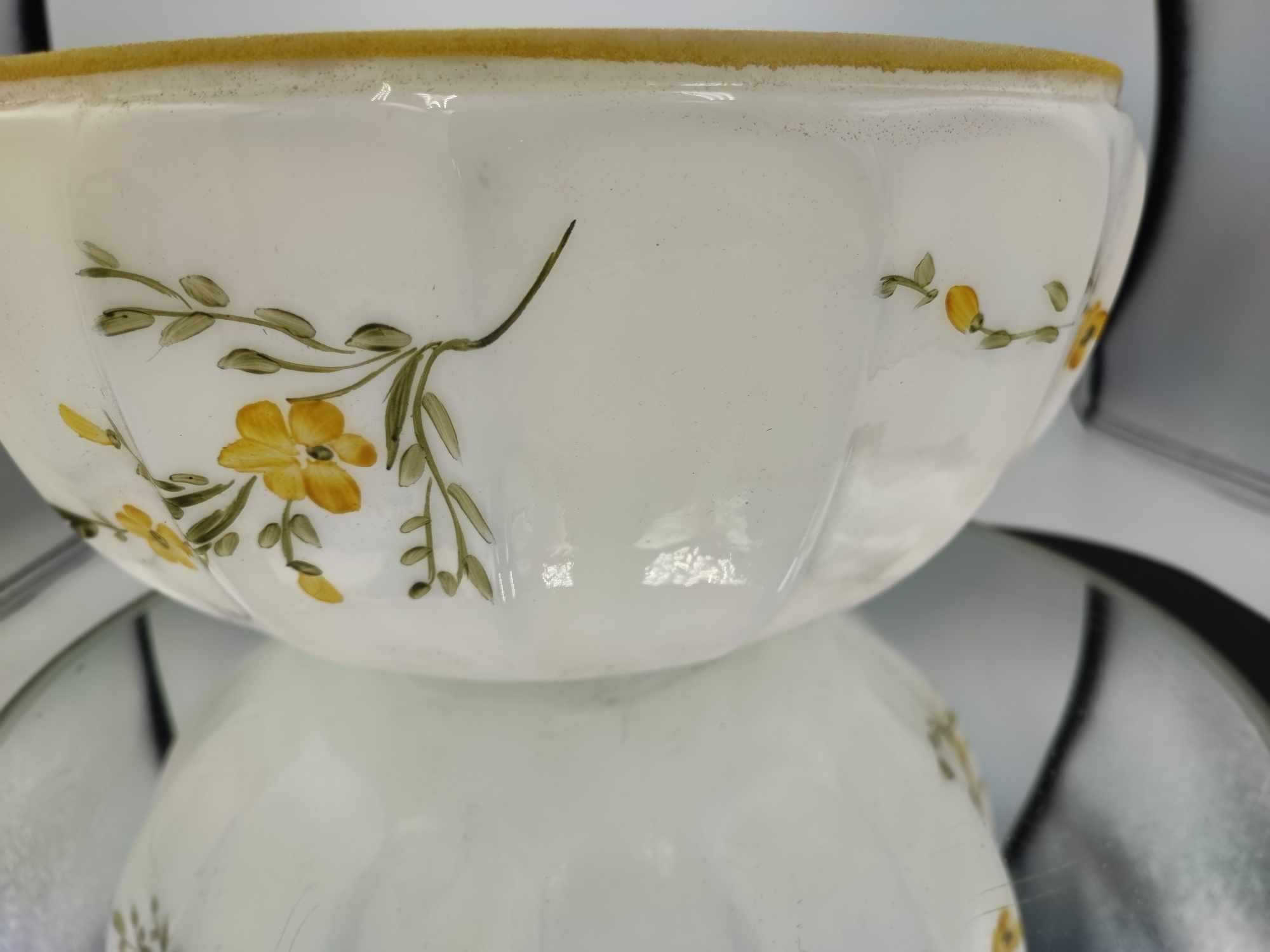 Art deco klosz malowany w kwiaty do lampy,śr.montażowa 13 cm.