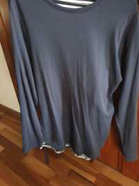 Cienki  regulowany po bokach sweter z bluzką  ciążowy 44