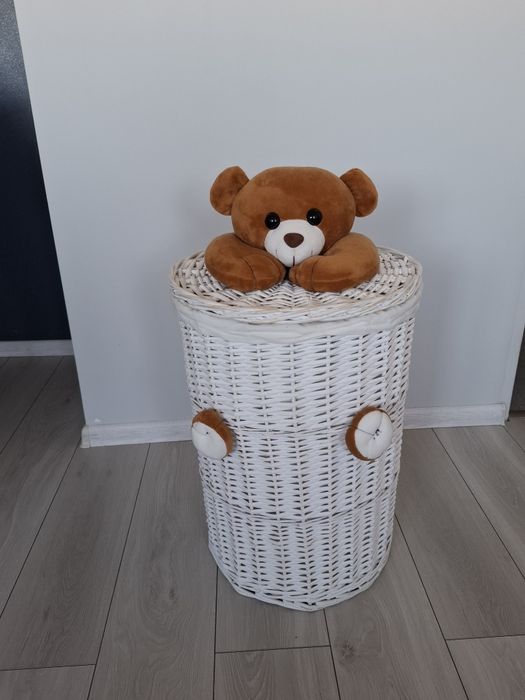 Wiklinowy kosz na zabawki, pranie.