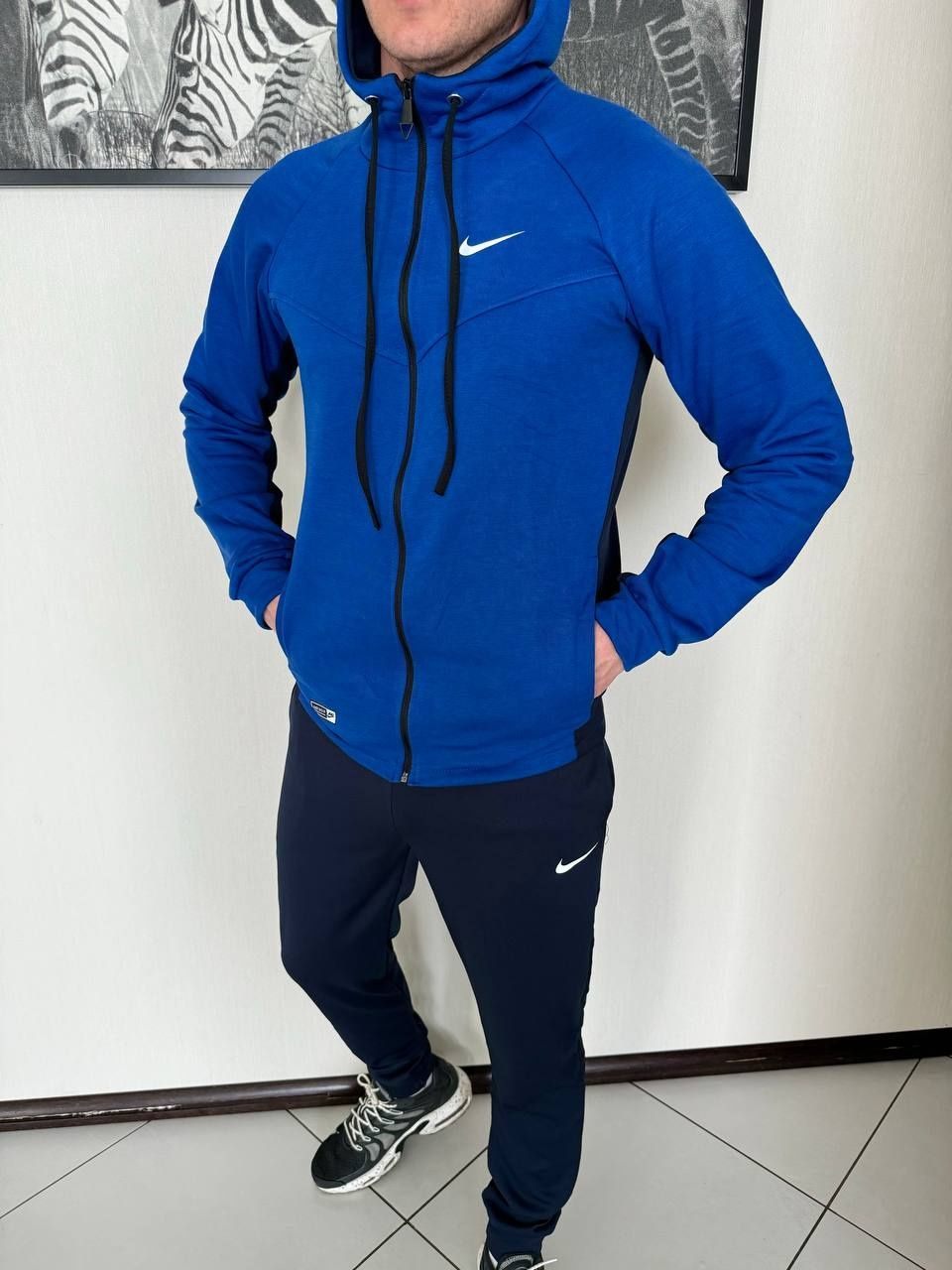 Чоловічий спортивний костюм Nike Dri-fit сірий ( кофта та штани )