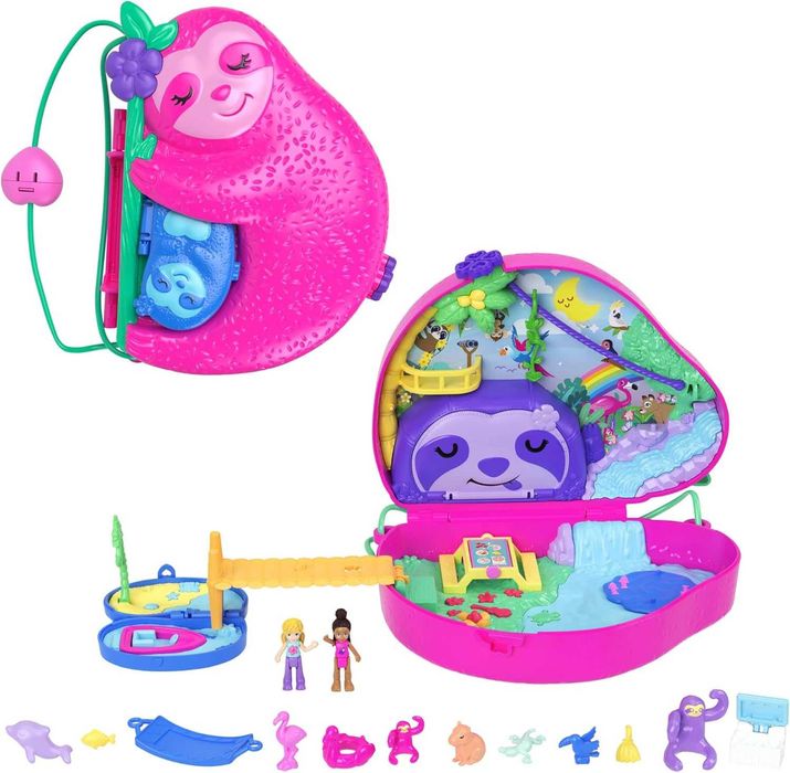 Polly Pocket Sloth 2in1 Purse Compact Дивовижний світ Сумочка лінивець