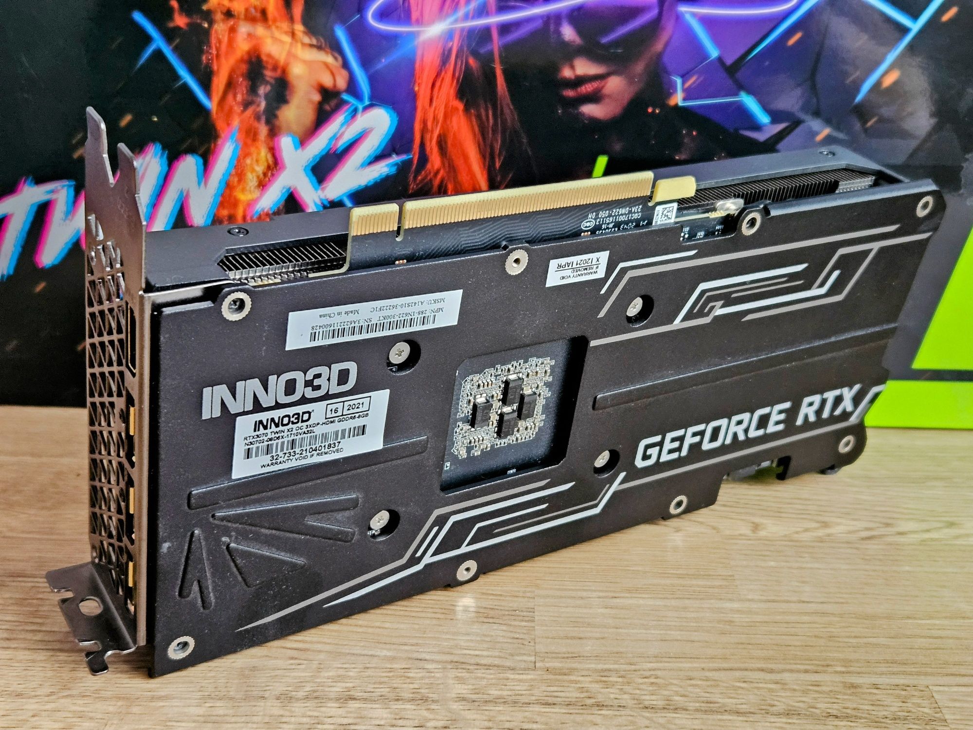 Karta graficzna Inno3d RTX3070 TwinX2 OC 8GB  150W do małej obudowy