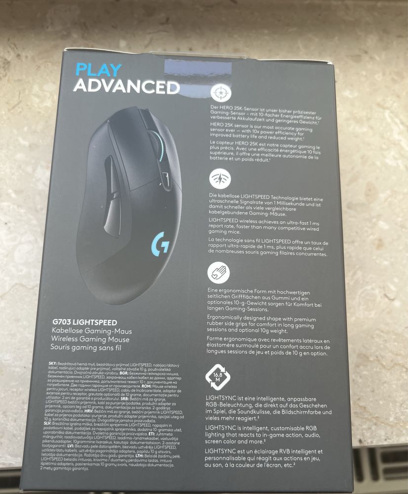 Logitech G703 Lightspeed HERO bezprzewodowa