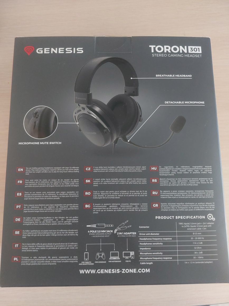 Sprzedam słuchawki Genesis Toron 301