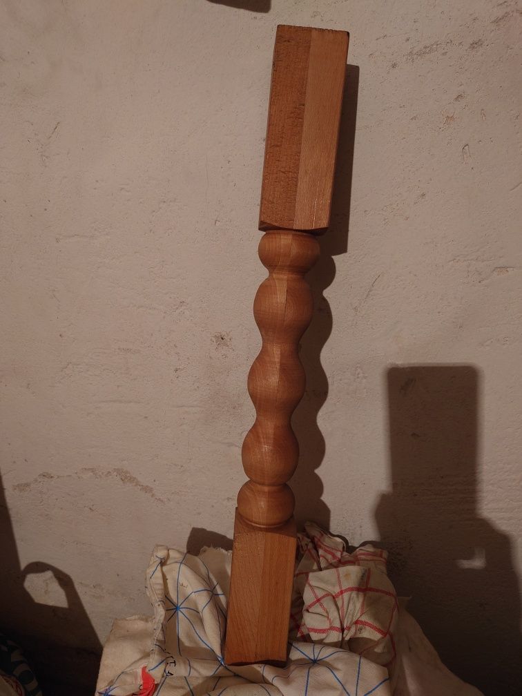 Tralka noga toczona z drewna bukowego 55cm