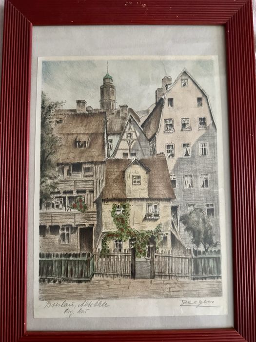 Grafika Wrocław Breslau Alte Ohle - Zegeen