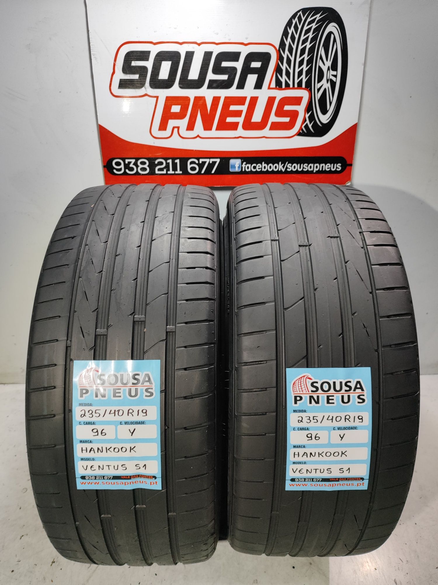 2 pneus semi novos Hankook Ventus 235/40R19 96Y Oferta dos Portes