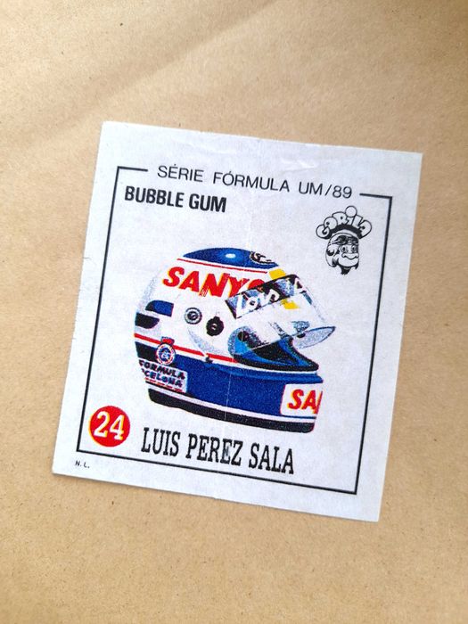 Cromo Vintage das Pastilhas Gorila Série Fórmula Um Coleção Anos 80