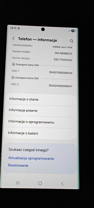 Samsung S22 Ultra 12/256 Idealny jak nowy