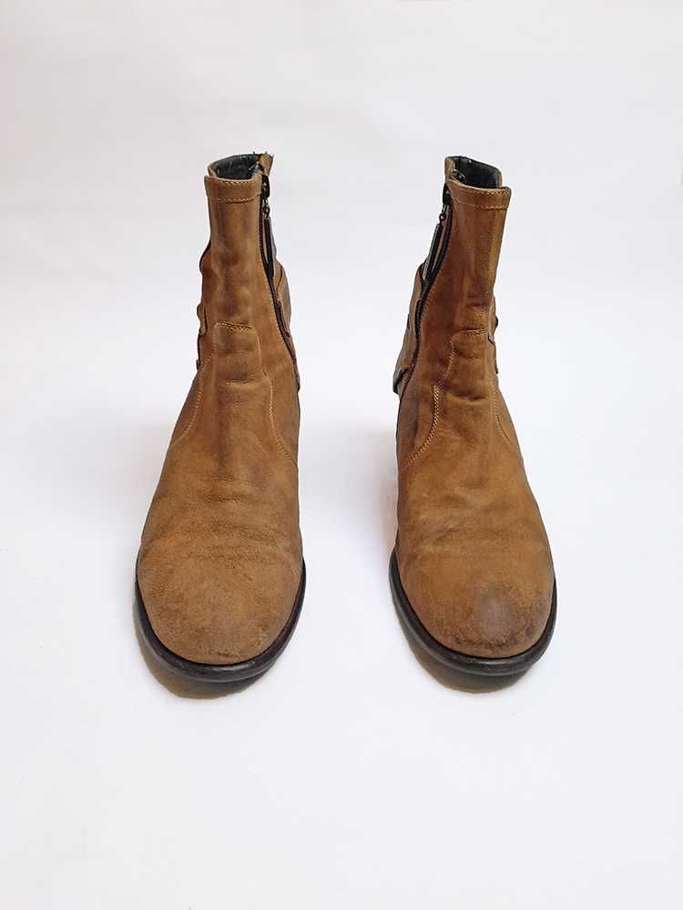 Botas Pele Castanho Camel Botins Senhora 38 Francesco Morichetti