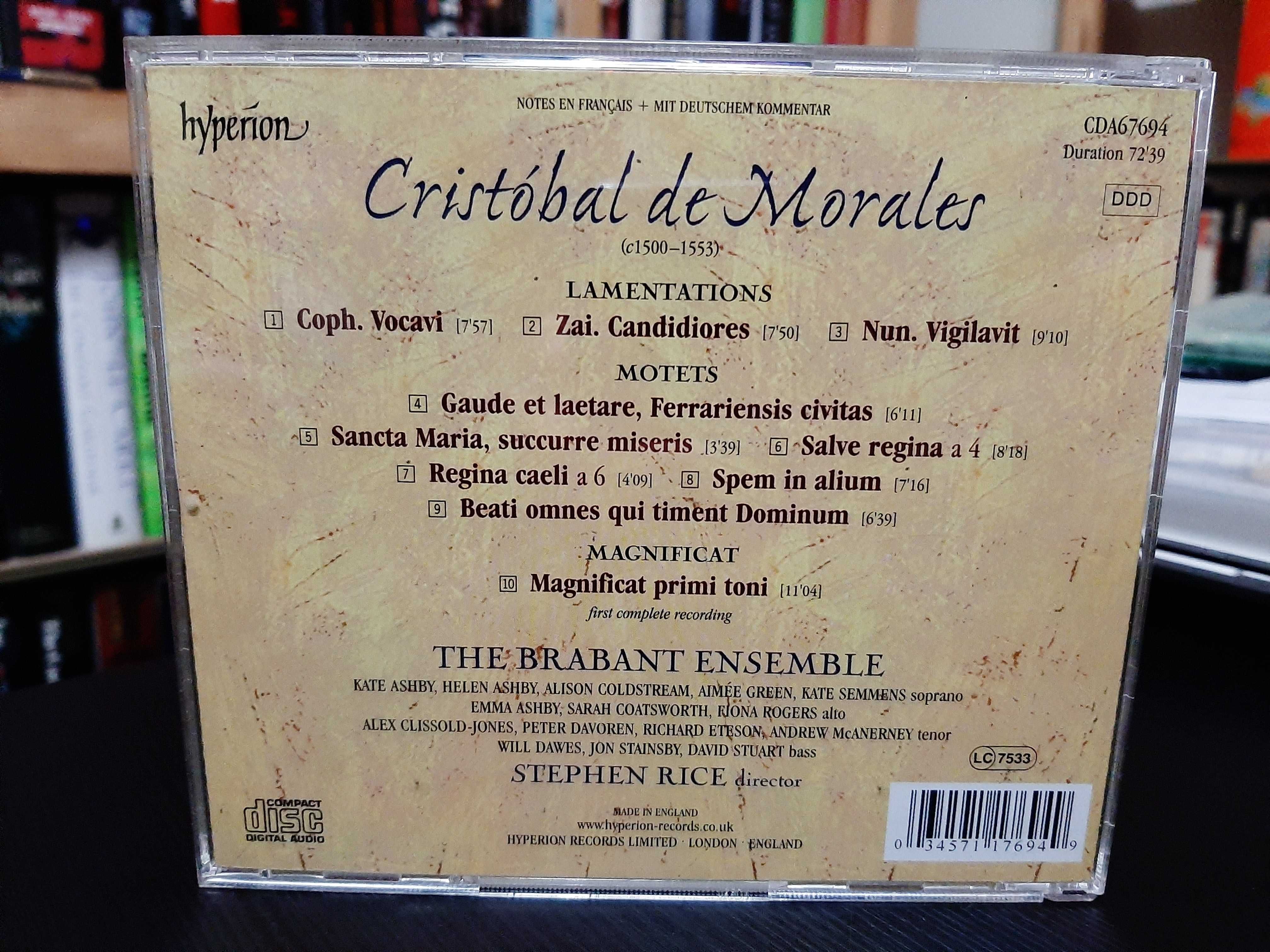 Morales – Magnificat, Lamentations – Brabant Ensemble, Stephen Rice