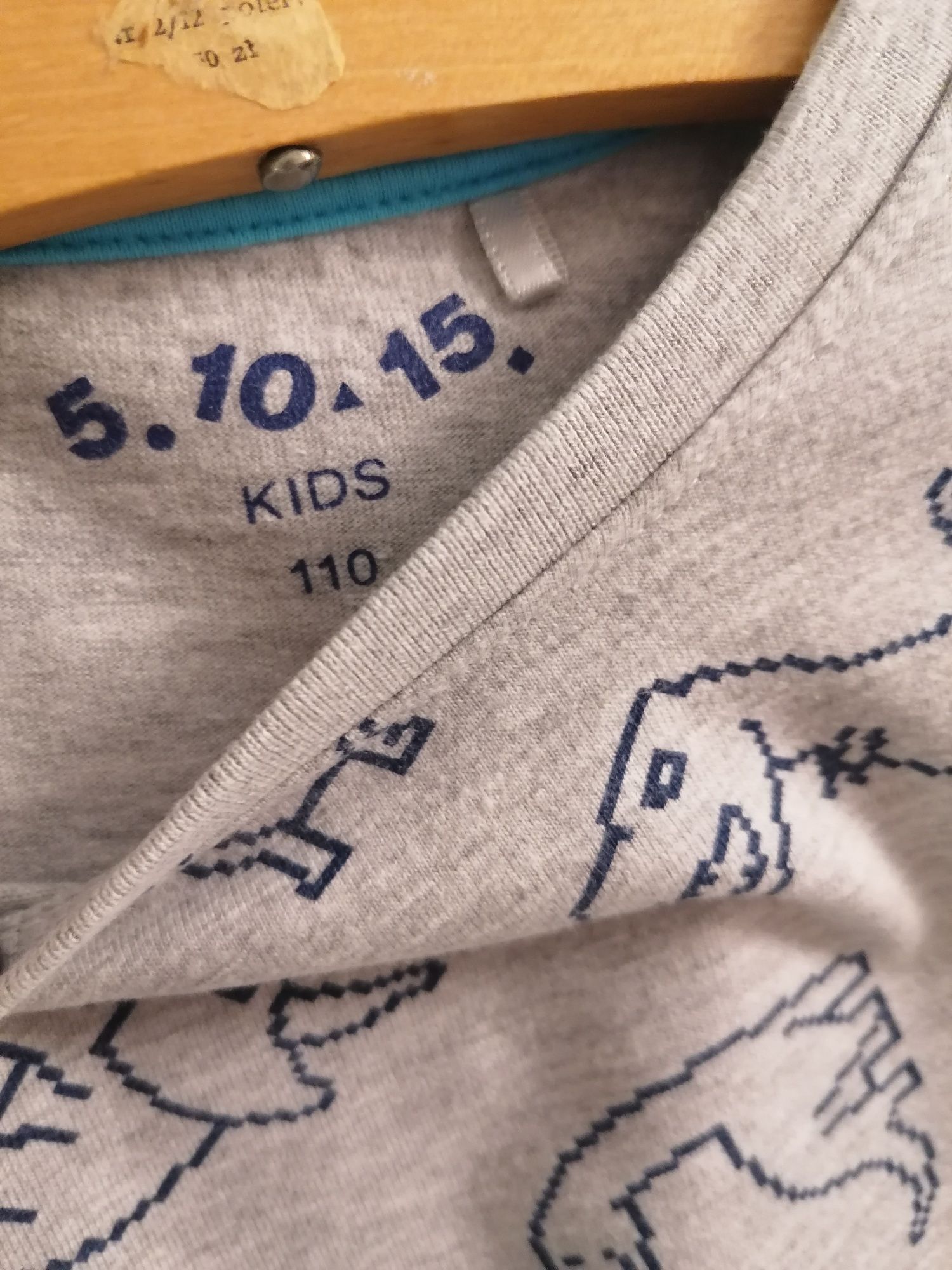 Cienka bluza dla chłopca rozm 110 szara dinozaury 5.10.15