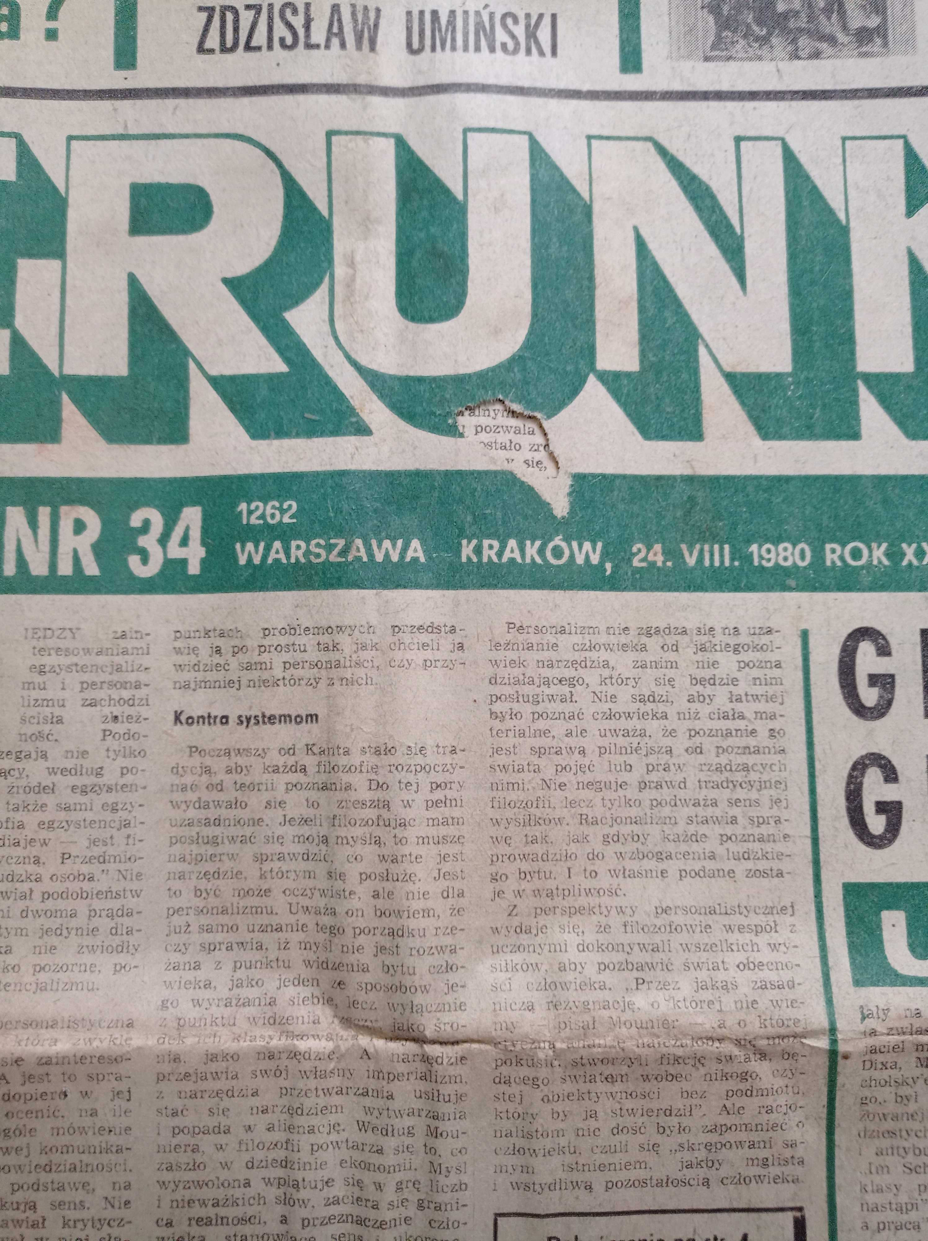 Kierunki tygodnik nr 34/1980; 24 sierpnia 1980 (1)