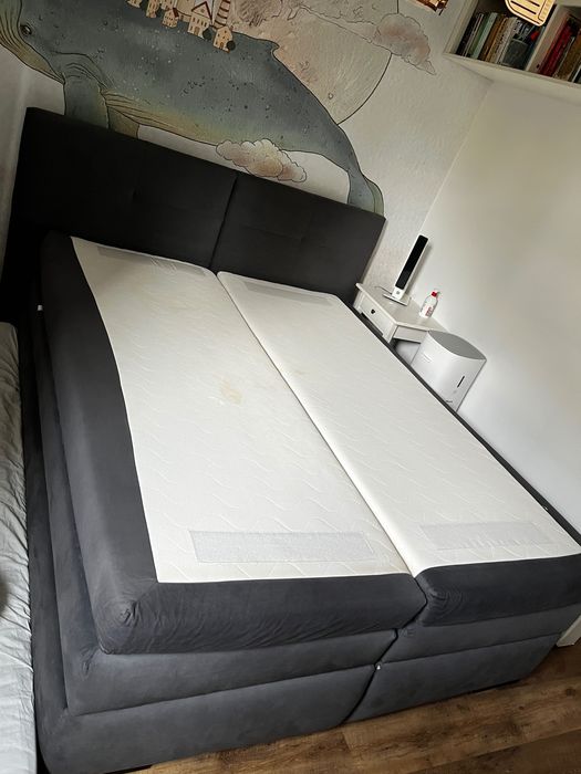 Łóżko kontynentalne 160x200 z materacem nawierzchniowym