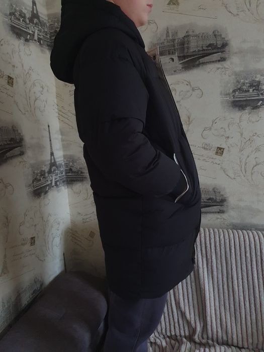 Нова тепла зимова куртка УНІСЕКС чорного кольору, розмір 128-134