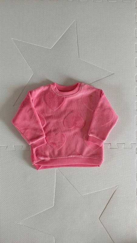 Ciepła różowa bluza H&M - rozmiar 74