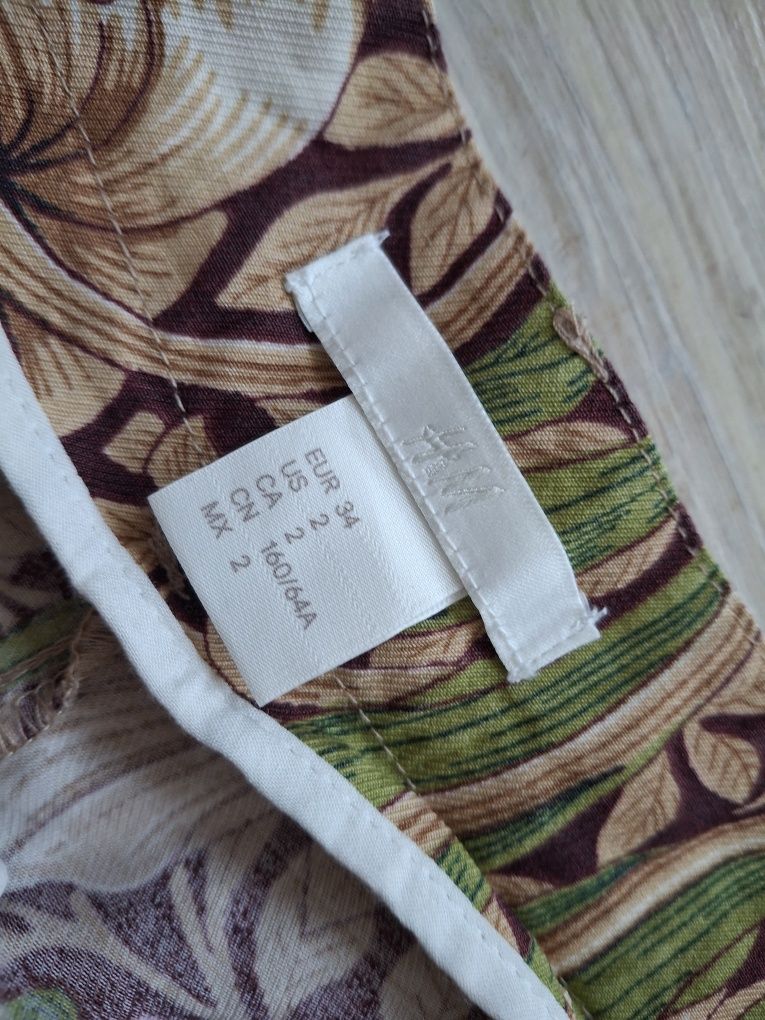 Komplet h&m xs 34 wzorzysty koszula spodnie