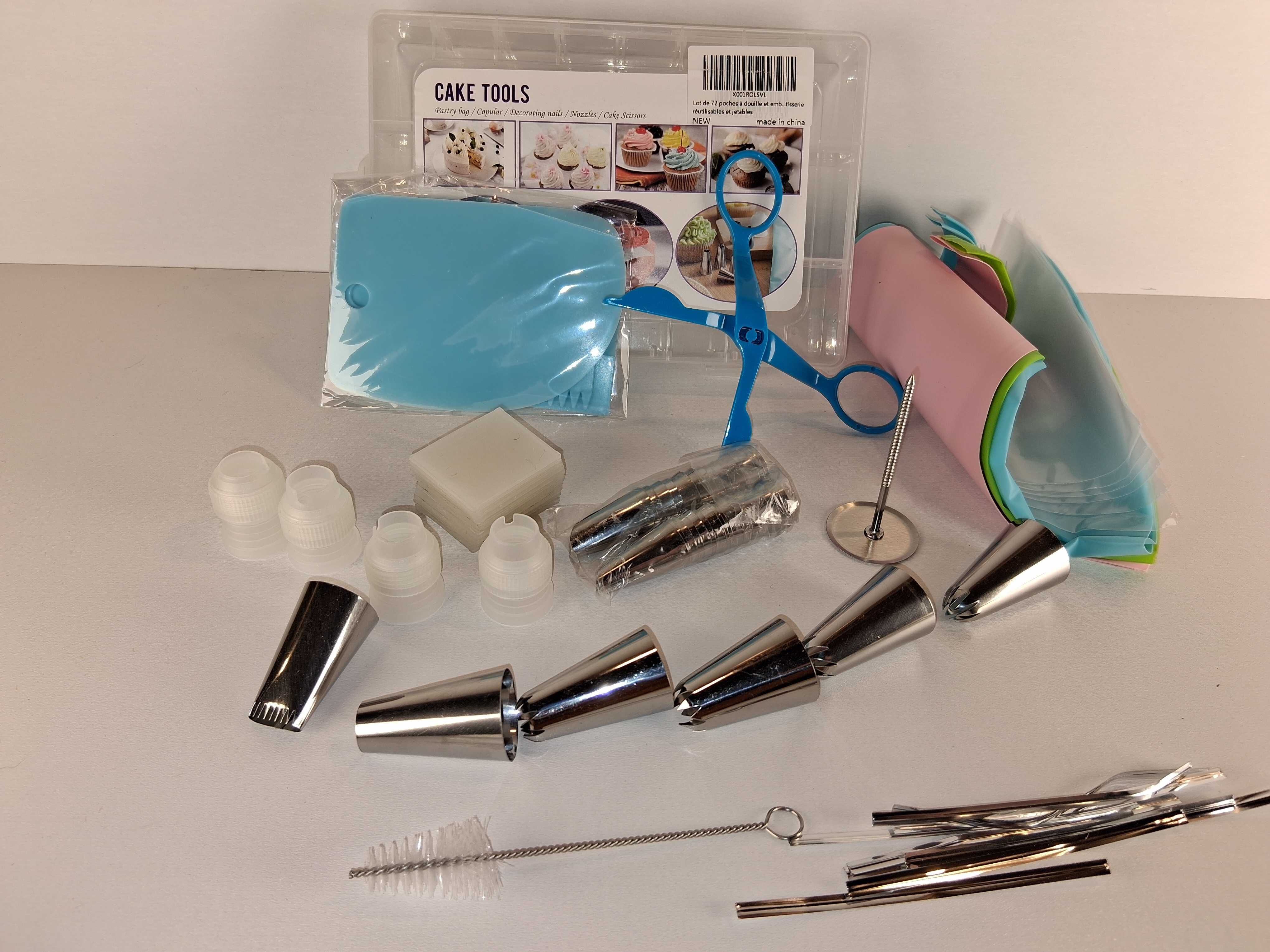 Y114 Zestaw Do Dekoracji Tortów i Babeczek CAKE TOOLS 72 Elementy