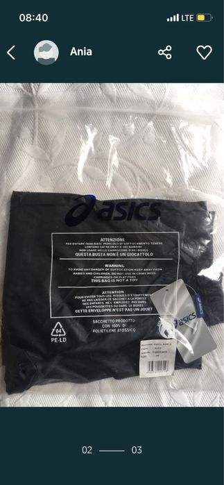 spodnie sportowe ortalionowe ASICS rozmiar 128