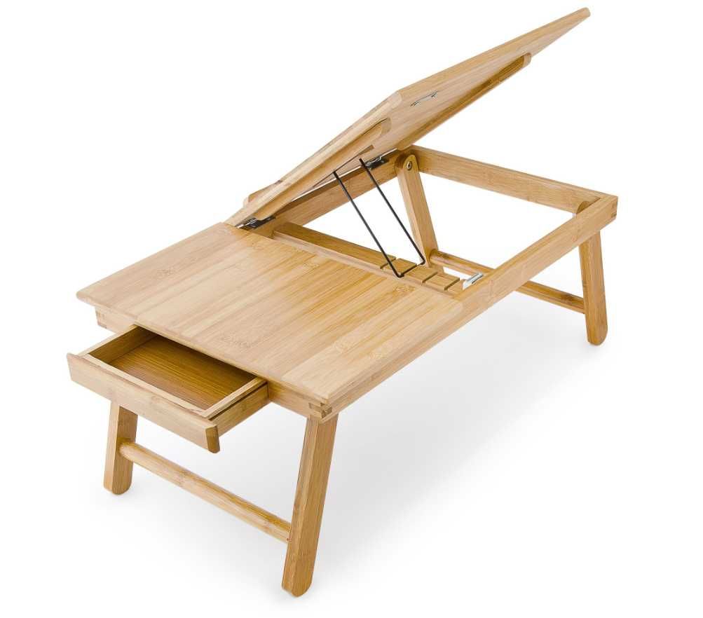 Relaxdays Bambusowy stolik pod laptopa