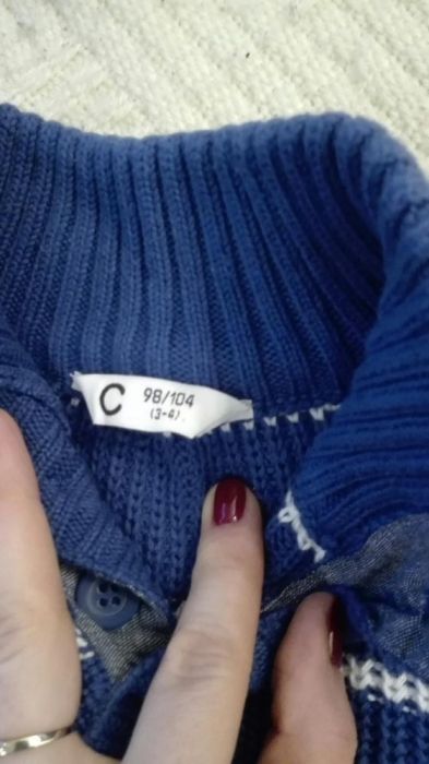 Cieply sweter dla chlopca 98/104