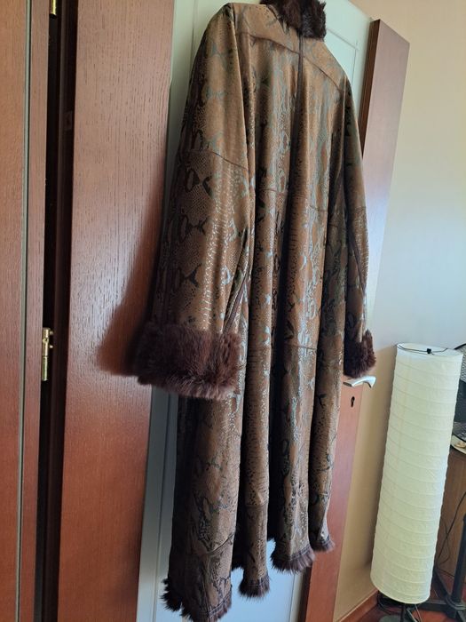 Kożuch naturalny damski TANIO 46