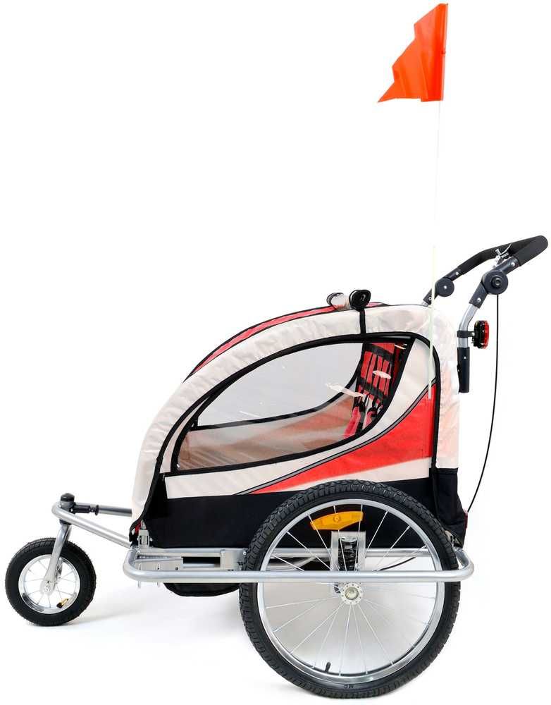 Przyczepka rowerowa z amortyzatorem 3w1 2-osobowa + JOGGER