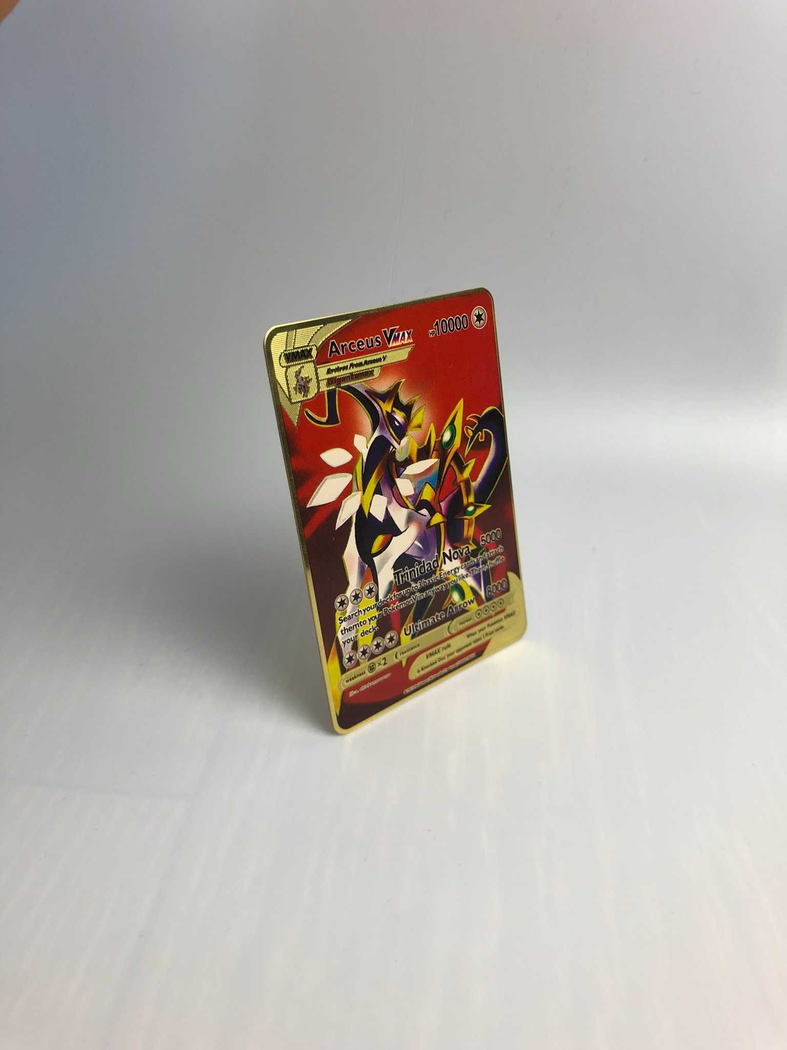 Metalowa Karta Pokemon Arceus Czerwona Legendarna