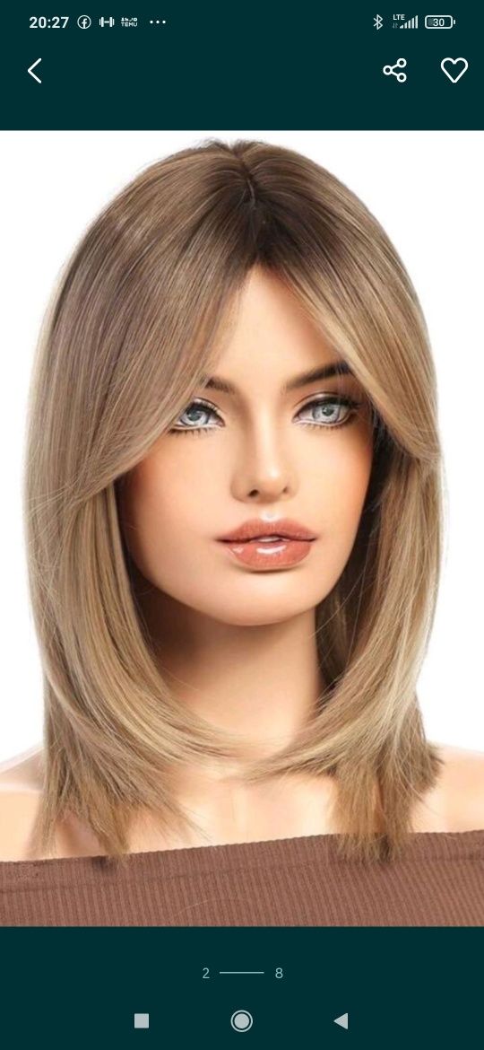 peruka bob nr.16  blond brąz