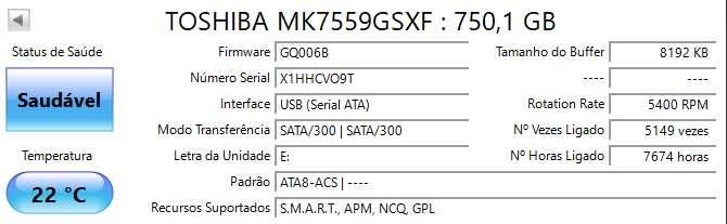 2x Discos HDD 1Tb + 750Gb