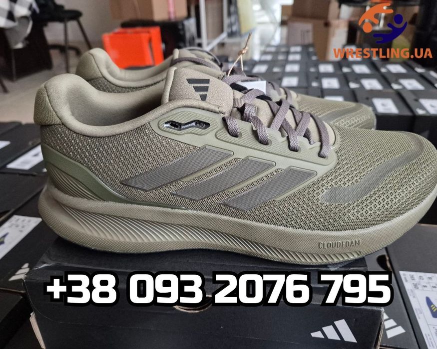 ДЕШЕВО! Продам кросівки літні Adidas Runfalcon 5 р.42.5 (27см) олива