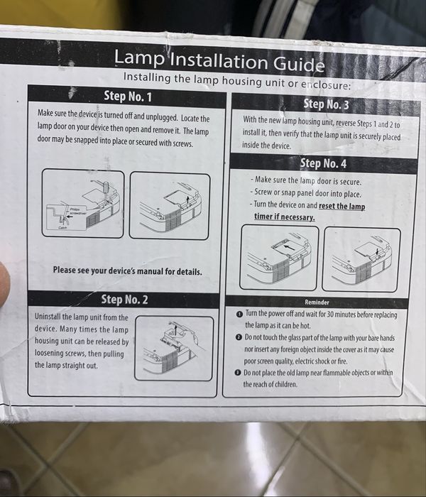 Лампа dt00891 для проектора hitachi / dukane