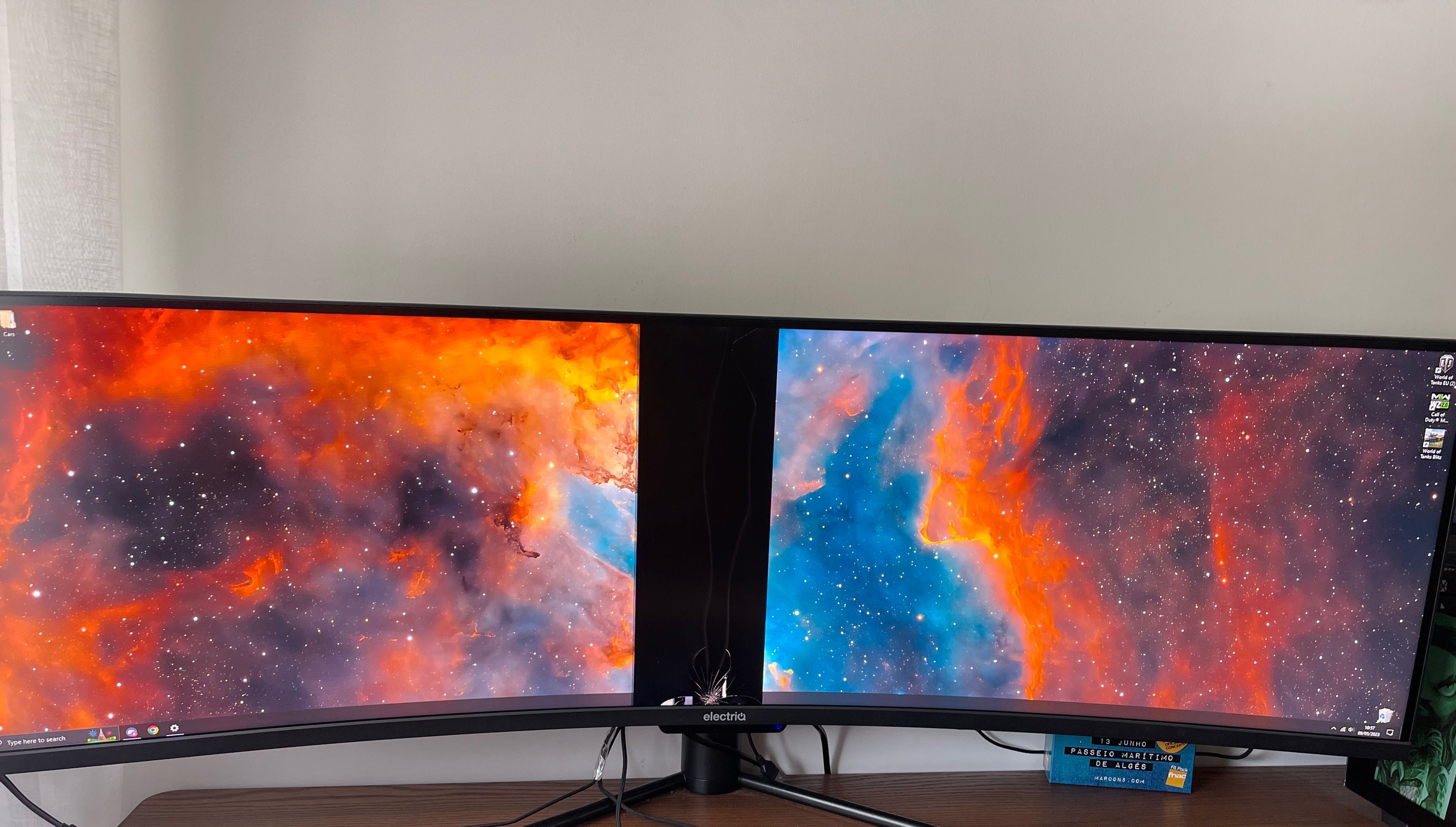 49” broken screen monitor