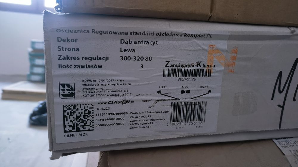 Ościeżnice regulowane
