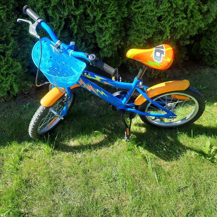 Rowerek koło 16" niebiesko-pomarańczowy