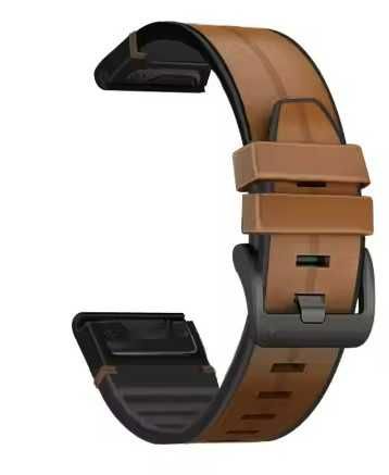 Pasek Opaska EKOSKÓRA QUICKFIT DO GARMIN FENIX 5 6 7 8 47mm 22mm