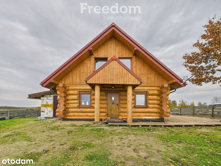 Dom z bali 150m² oraz duża działka 4 ha