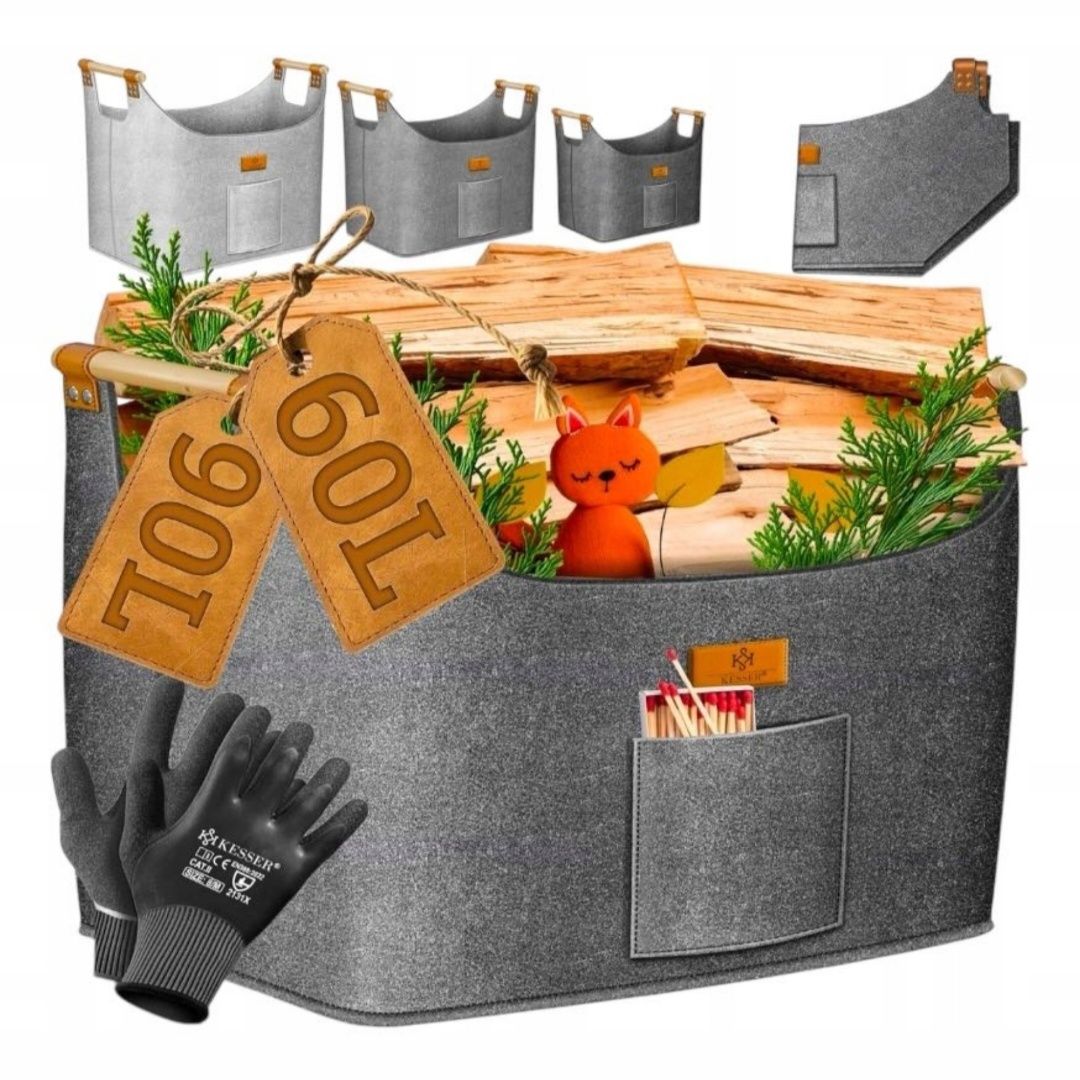 Kosz na drewno KESSER 90L.
