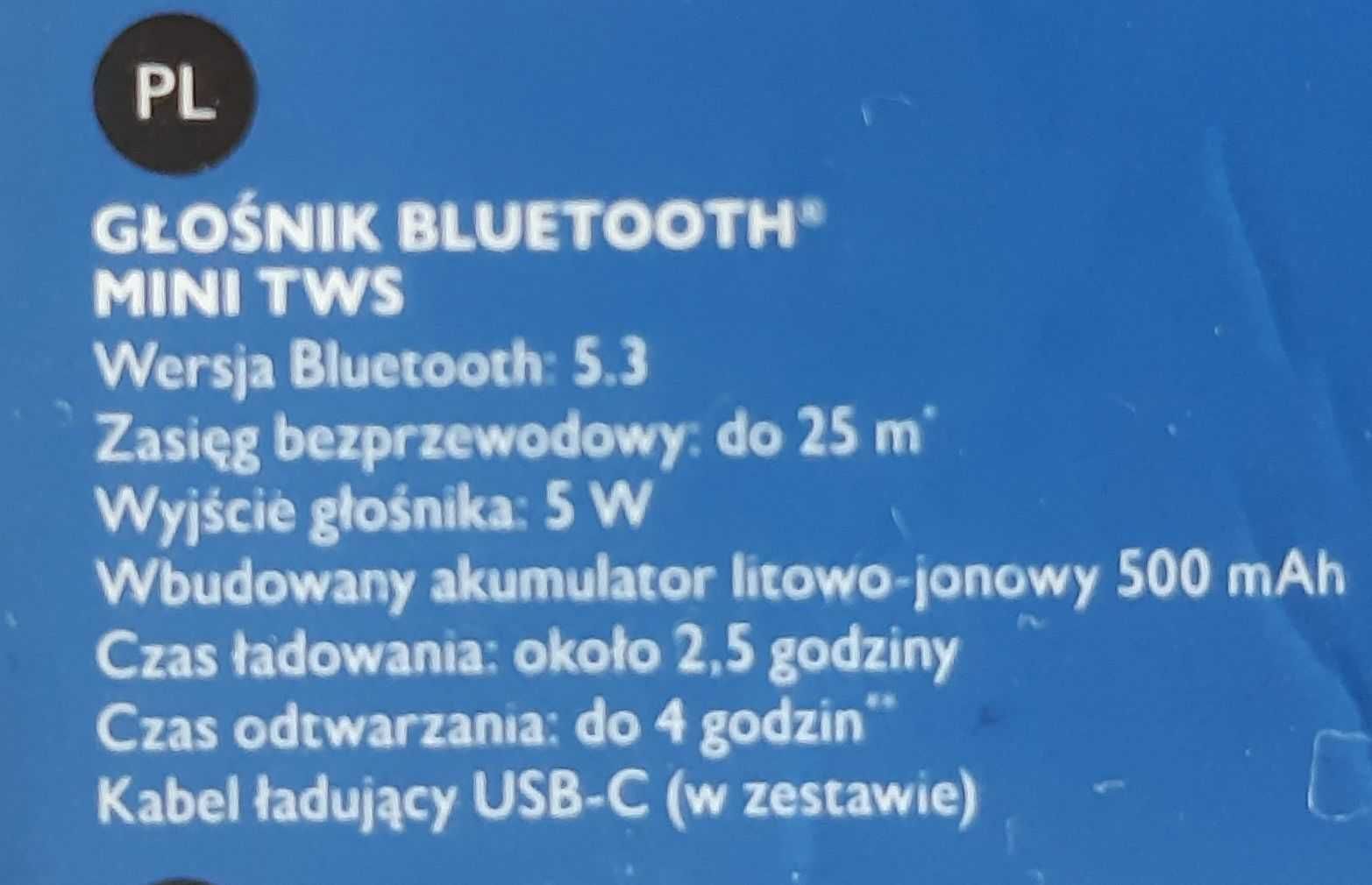 Głośnik przenośny Pulsar Bluetooth Mini TWS z kolorowymi diodami LED