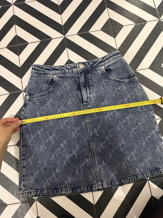 Джинсова спідниця HUGO синього кольору