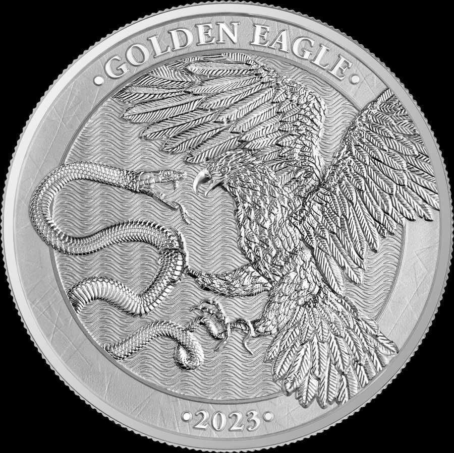 Moeda de prata - 2023 Malta Golden Eagle 5 Euros – 1 Onça Prata
