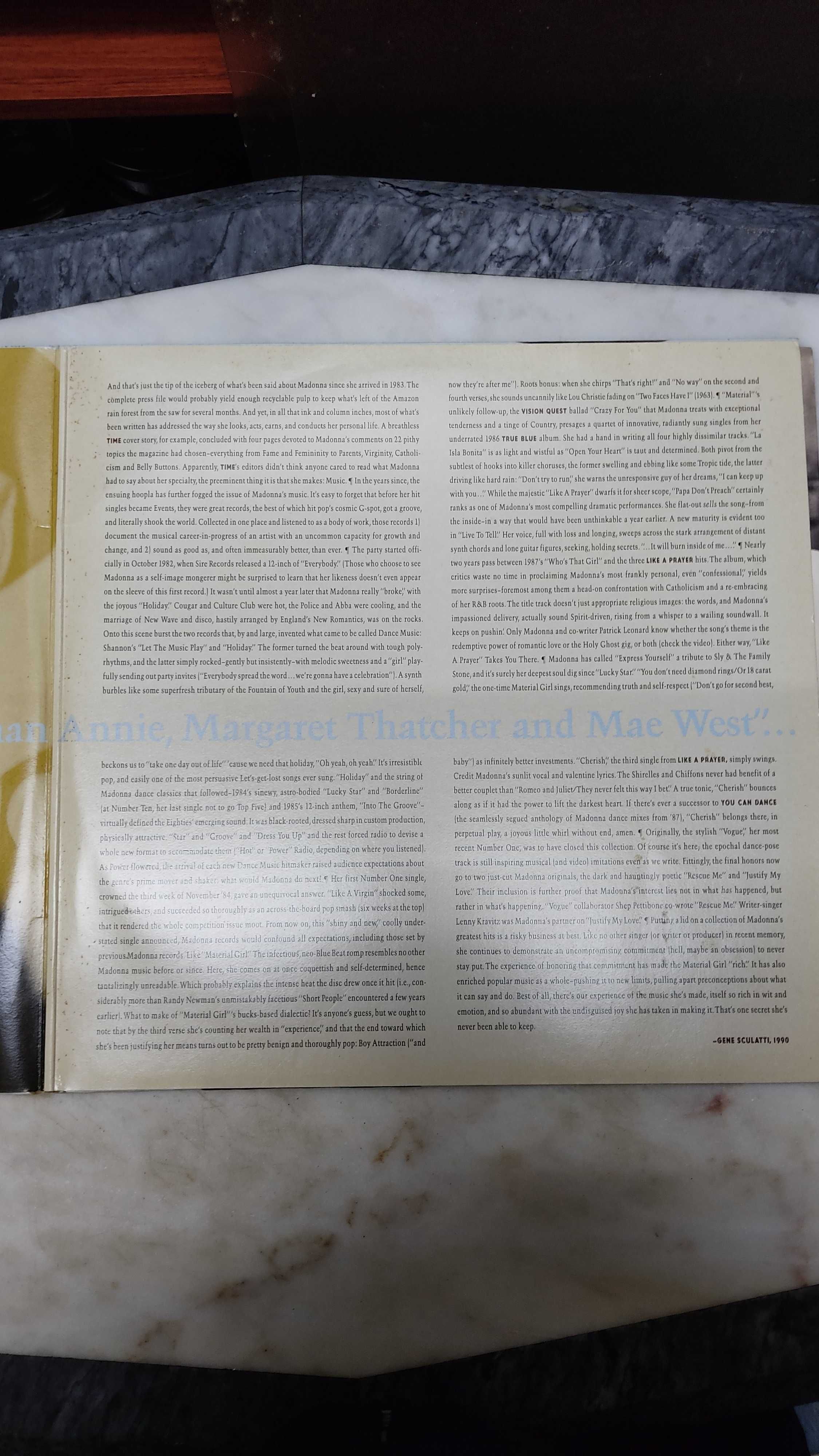 LP Vinil MADONNA Imaculate Álbum 33 rotações Disco