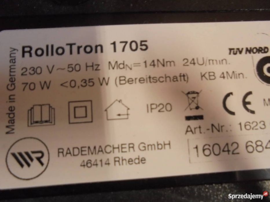 Elektryczny zwijacz do rolet WR Rademacher